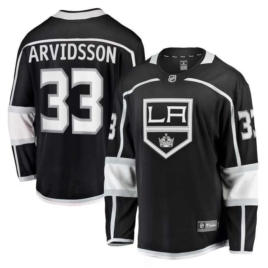 Men Los Angeles Kings #33 Viktor Arvidsson Fanatics Branded Black Home Breakaway Player NHL Jersey